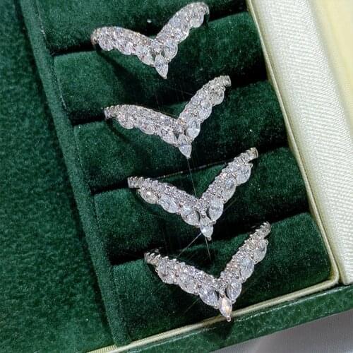 Fashion 100% Real 925 Sterling Zircon Crown Finger Ring Classic Stackable Silver Jewelry For Women Wedding Christmas Gift