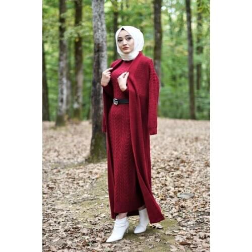 2 Pieces Muslim Set Dress Women Hot Thick 2021 Muslim Fashion Clothing Robe Islam Clothing Moslem Scarf Long Dress Eid Mubarak