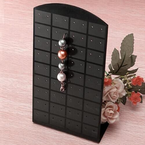 Earrings Jewelry Storage Organizer Acrylic 72 Holes Jewelry Holder Storage Stand Display Rack black fashion