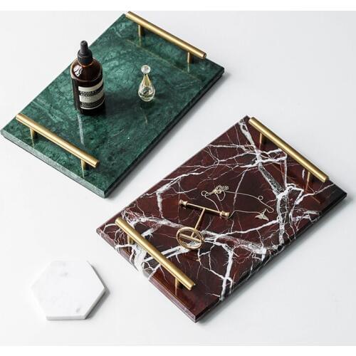 Natural Marble Storage Tray West Point Dessert Plate Table Swing Plate Storage Board Home Fruit Cutting Board