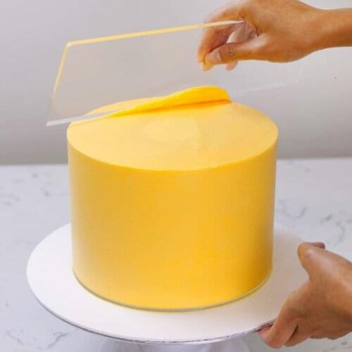 Clear Buttercream Scraper Cake Cream Spatula Dough Butter Batter Scraper Baking Tools for Home Baking Cutting Kitchen Gadgets