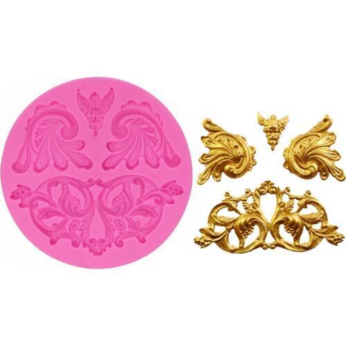 European Style Relief Lace Silicone Molds Fondant Cake Chocolate Mold Kitchen Baking Cake Border Decoration Tools T1227
