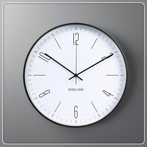 Nordic Circular Silent Bedroom Wall Clock Modern Design Creative White Kitchen Wall Clock Brief Living Room Digital Wall Watch