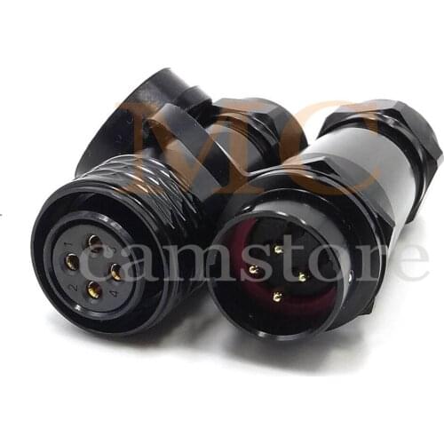 WEIPU SA20 4Pin Panel Mount Waterproof IP67 Circular Cable Connector Plug Female Socket Male ,Aviation Cable Connector (4Pin)