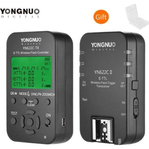 YONGNUO YN622C-KIT Wireless E-TTL HSS Flash Trigger YN-622C II for Canon EOS Series DSLRs YN622C 622C Flash Trigger Transceiver