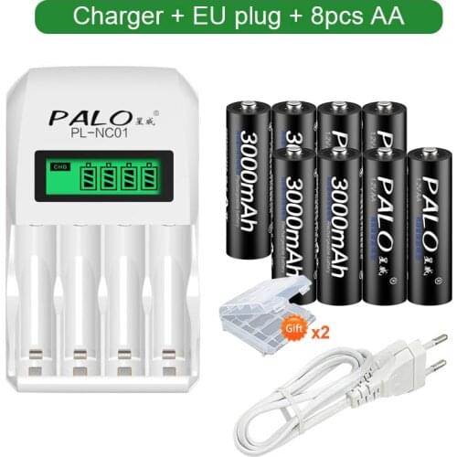 1.2v nimh AA Rechargeable Battery with LCD Display Intelligent Battery Charger For AA AAA NiCd NiMh Rechargeable Batteries AAA