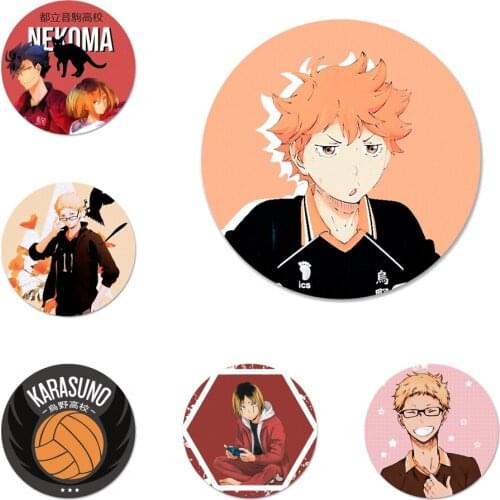 58mm Haikyuu Icons Pins Badge Decoration Brooches Metal Badges For Clothes Backpack Decoration
