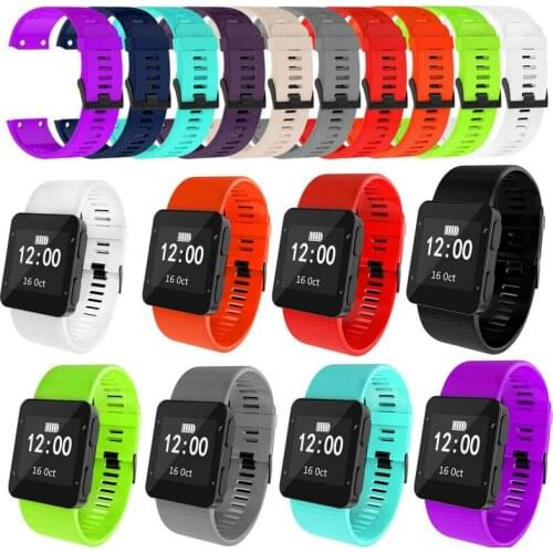 100Pcs/Lot Silicone Strap Replacement Watch Band With Tools For Garmin Forerunner 35 FR35 Watch Strap Accessories Watchband