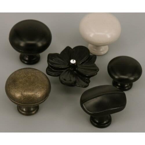 1xVintage Furniture Cabinet Drawer Bin Handle Pull Antique Bronze/Black Cupboard Door Knob