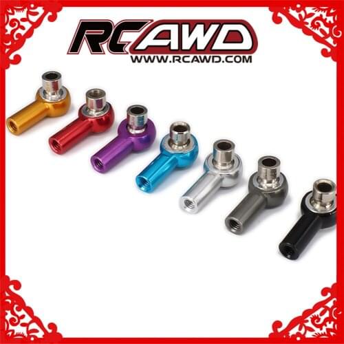 2pcs aluminum M3 3mm Thread 18mm Length Link Rod End Ball Head 3mm hole Holder Tie rod end for RC Car upgraded parts