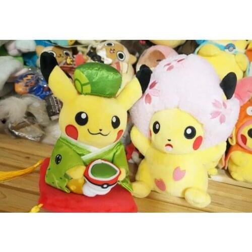 New Pokemon anime game 2pcs sakura Pikachu&Eievuis Easter Eevee Plush Doll Stuffed Toy Limited Plush Doll Toy