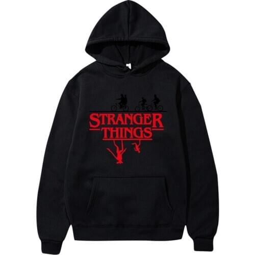 Trendy Stranger Things Hooded Men Women Hoodies and Sweatshirts Hip Hop Oversized Clothing
