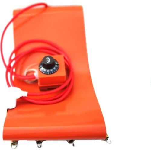 240v 300w 250*1156*1.5mm Silicone Heater for Gas Tank(dia 400mm) dial thermostat on pad 1500mm lead wire with European Plug