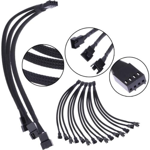 27cm Computer CPU 4 Pin PWM Adapter Cable, Cooling Fan Interface Extension Cable, Notebook Cables Connectors Office Accessories