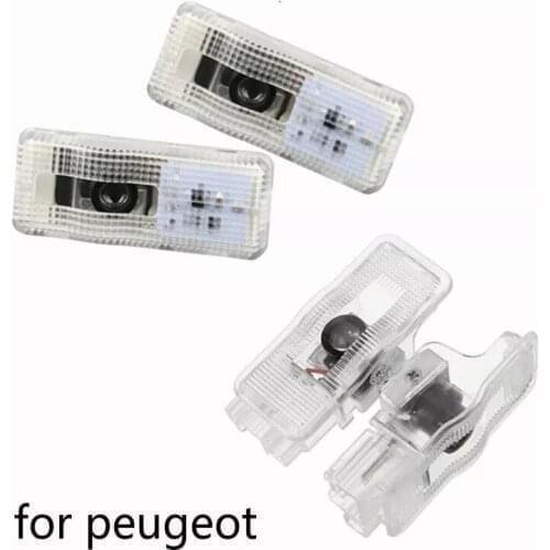 2X LED Car Door Welcome Light For Peugeot 307 RCZ 508 408 206 306 207 406 5008 607 806 807 1007 Laser Logo Projector Decorative