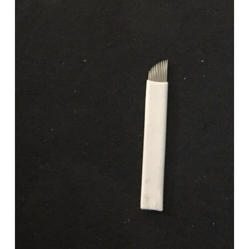 500 Pcs 0.25mm Laminas Tebori 11 Flex Microblading Needle Bevel Blades For 3D Embroidery Permanent Makeup Manual Pen