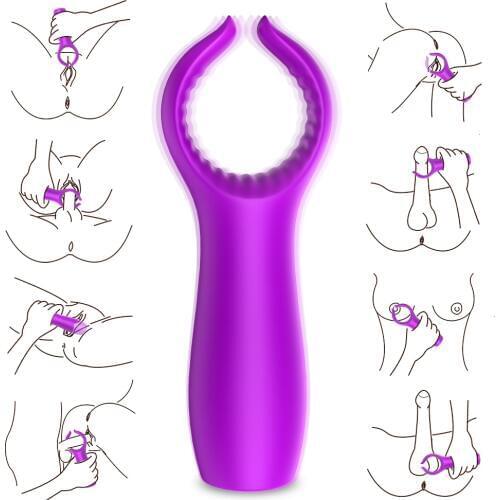 9 Frequency Vibration Breast Clip Nipple Massage Tease Clitoris Clamp Shock Foreplay Adult SexToys For Couple Vibrator Silicone