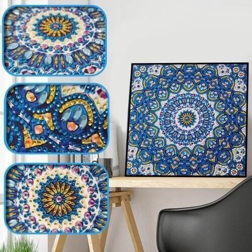 5D DIY Diamond Painting Special Shaped Flower Handicraft Needlework Picture of Rhinestones Diamond Embroidery Mandala Gift