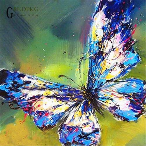 GRKDPKJ Diamond Mosaic Special Shaped Diamond Painting Cross Stitch butterfly 5D Diy Home Decoration Painting Wedding decoration