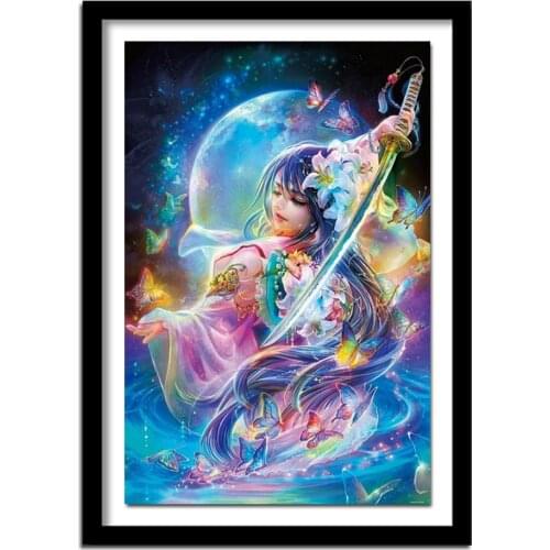 Diamond Embroidery 5D DIY Diamond Painting fairy butterfly Diamond square Rhinestone Cross Stitch girl Home Decoration