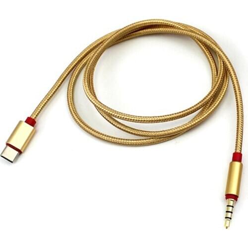 Type C Audio Cable USB Type-C Male to 3.5mm Jack Male Car AUX Audio Adapter Cable for Samsung Letv Car accessories