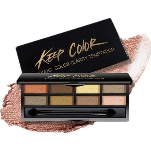BIOAOUA 8 Colors Pearl Makeup Eye Shadow Palette High Shine Series Charming EyeShadow in One Palette Blush Makeup Set for Beauty