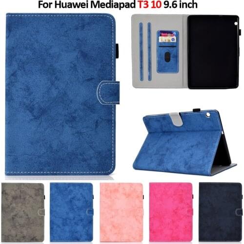 For Huawei Mediapad T3 10 Case Luxury Card Slots Wallet Protective Tablet Shell For Huawei T3 10 Case Funda 9.6 inch