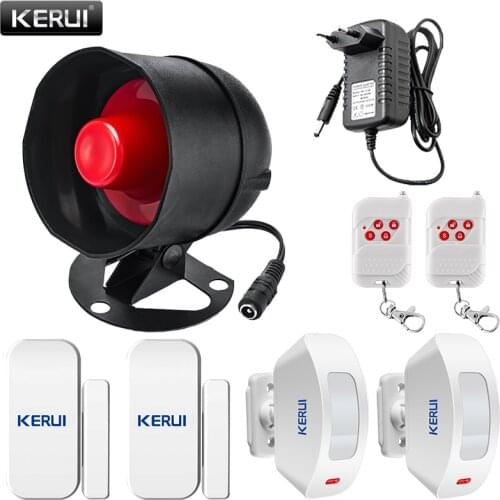 KERUI Alarm Siren Home Security System Cheap Upgraded Standalone Wireless 110db Burglar Alarm DIY Door Sensor Infrared Detector