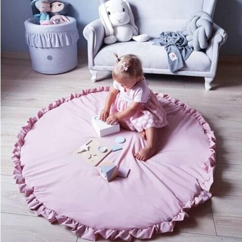Baby Cotton Round play Mat Crawling Rugs Infant Room Mat Children Room Decorative Mats Photo Props Kids Game Carpet