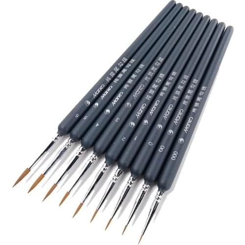 Diy Oil Compose Nylon Hair Wooden Handle Watercolor Paint Brush Pen Set for Learning Acrylic Painting Art Paint Brushes Supplies