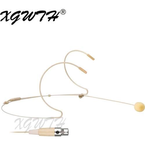 Dual Earhook Condenser Headset Headworn Microphone Stage Mic 3 Pin XLR TA3F for AKG Samson Wireless System Bodypack Transmitter