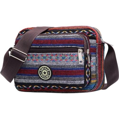 Ethnic fashion personalized printed womens bag Leisure Canvas large capacity one shoulder slant span bag #30