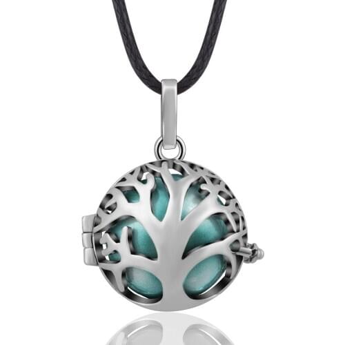 Eudora 20mm Tree Of Life Vintage Locket Pendant Necklace For Mum & Baby Angel Sound Ball Baby Birthday gift