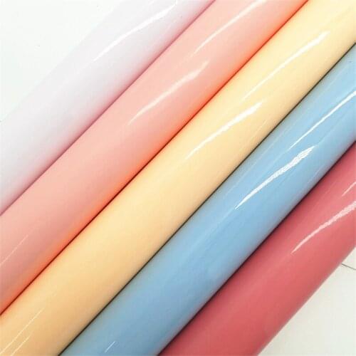 Glossy Faux Leather Vinly Fabric Sheets Patent Synthetic Faux Leather Soft Leather for Bows Earrings DIY 21x29cm MB300