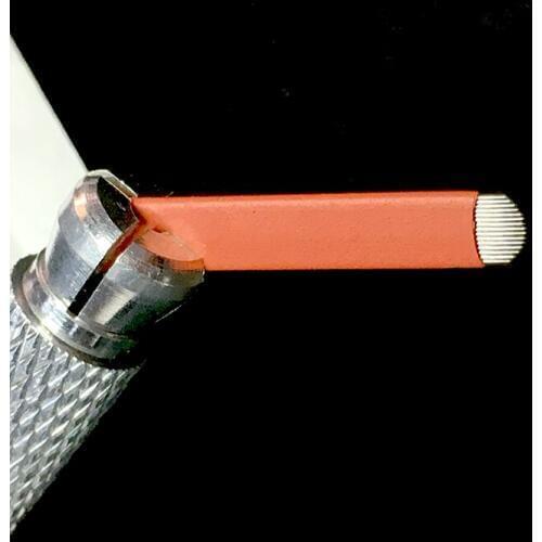 100pcs Red Lamina Microblading Needles 0.18 0.20 mm U Shape 15 pins Blades By Free Shipping