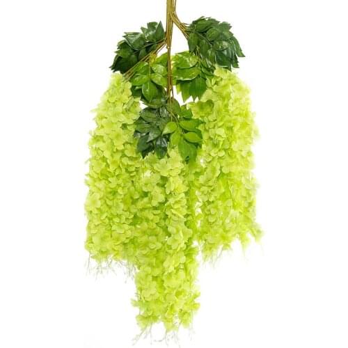 Imitation Wisteria Flower Wall Hanging 1pc Wedding Home Pendant Silk Decoration Vine Home Garden Wall Party Decoration