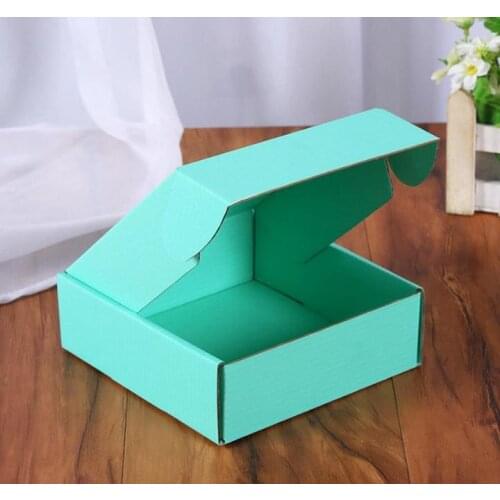 Corrugated Paper Boxes Colored Gift Packaging Folding Box Square Packing BoxJewelry Packing Cardboard Boxes 15*15*5cm SN113