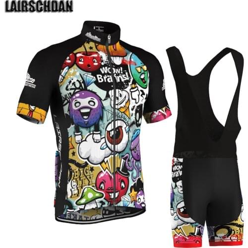 LairschDan 2021 funny cycling outfit bike dress men cyclist clothing bicycle uniform cycling jersey bib sets maillot velo homme