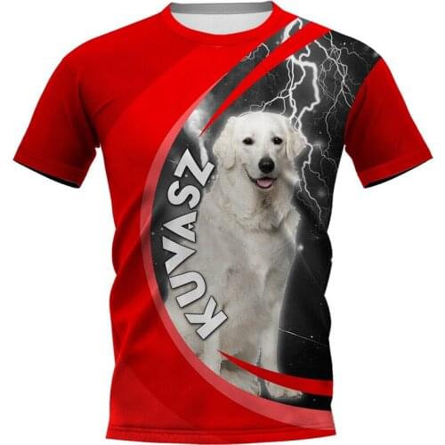 CLOOCL Fashion Mens T-shirt Dogs Great Pyrenees Thunder 3D Print Harajuku Style Clothing Dog Short Sleeve Streetwear Tees Tops