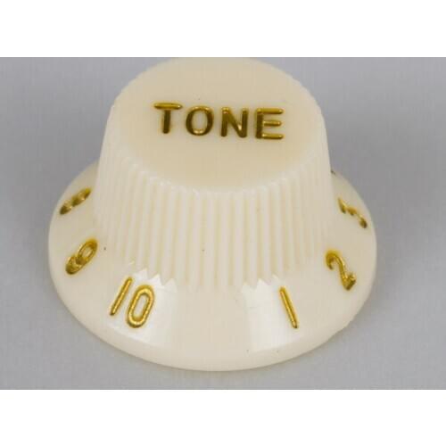 Set Of 3pc Pack Guitar Control Volume Tone Knobs Cream 5mm Inner Dia