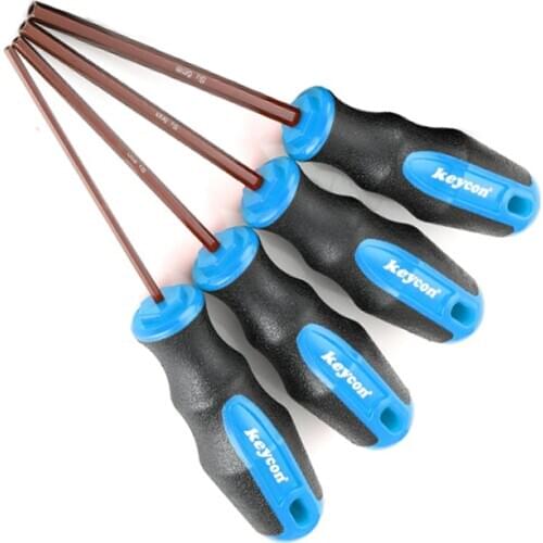 4pcs/set Hexagon with Hole Screwdriver Set H3-H6*100mm S2 Stell Hex Key Screw-driver Allen Bolt Driver Screw Driver Set Tools