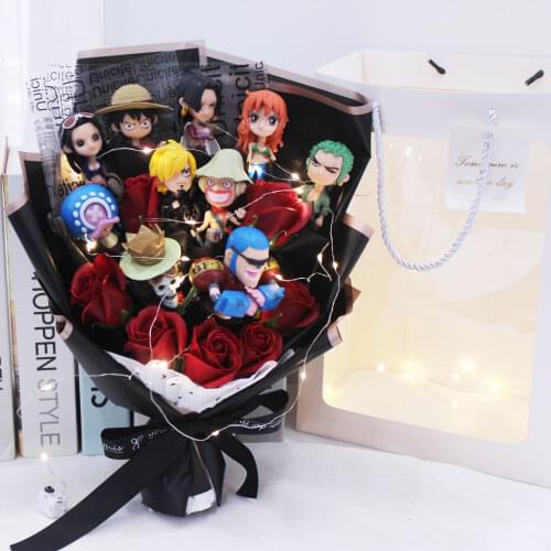New 10 pcs One Piece Tony Chopper Action Figur toys cartoon flower Bouquet For Graduation gifts