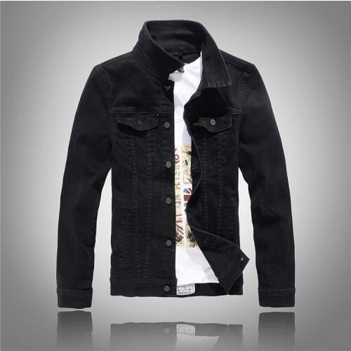 Solid Streetwear Denim Coat Outwear Men Overcoats Men Denim Jackets Cowboy Casual Slim Fit Jean Jacket Autumn Male Pockets