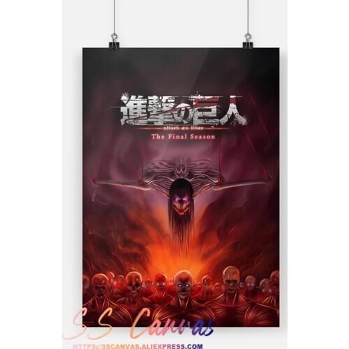 Attack on Titan Final Season Drawing Canvas Painting Home Decor Wall Art Pictures Decoration Prints Shingeki no Kyojin Poster