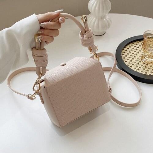 Soft PU Leather Tote Bag For Girl 2021 Summer New Versatile Cute Shoulder Womens Bag Solied Mini Luxury Designer Ladies Handbag