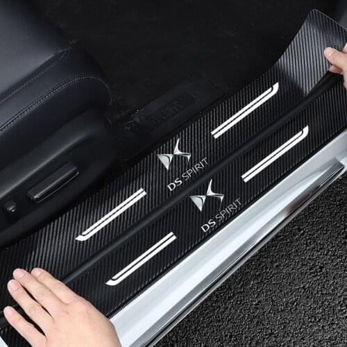 Carbon Fiber Sticker For DS SPIRIT DS3 DS4 DS4S DS5 DS 5LS DS7 EADO Anti Scratch Cover Car Door Sills Stickers Threshold Guard