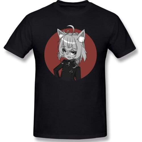 Youjo Senki Anime Neko Tanya T Shirt Streetwear Big Size Cotton Short Sleeve Custom Shirts
