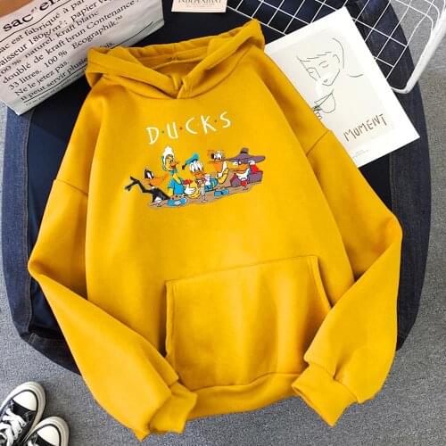 Cartoon Disney Funny Men Hoodie Donald Duck Have a Nice Day Sweatshirt 2021 Autumn Warm Pullover Casual Fashion European Clothes