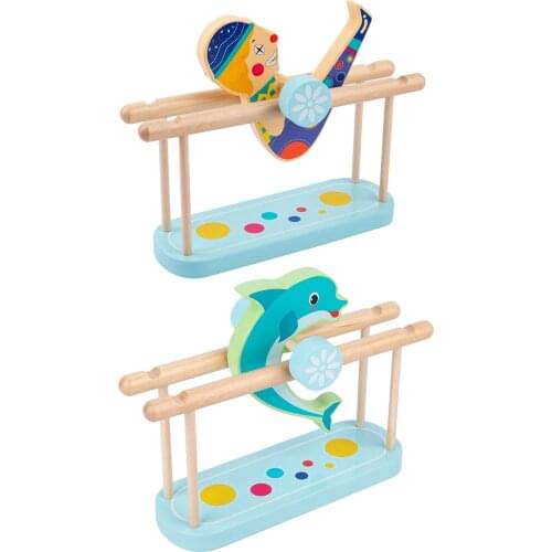 Juggling Tumbling Doll Montessori Preschool Parent-child Wood Handcraft Toys