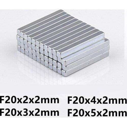 10 20 50PCS/LOT Magnet 20*2*2 20*3*2 20*4*2 20*5*2 N35 NdFeB MAGNET 20x2x2 20x3x2 20x4x2 20x5x2 Neodymium Magnets
